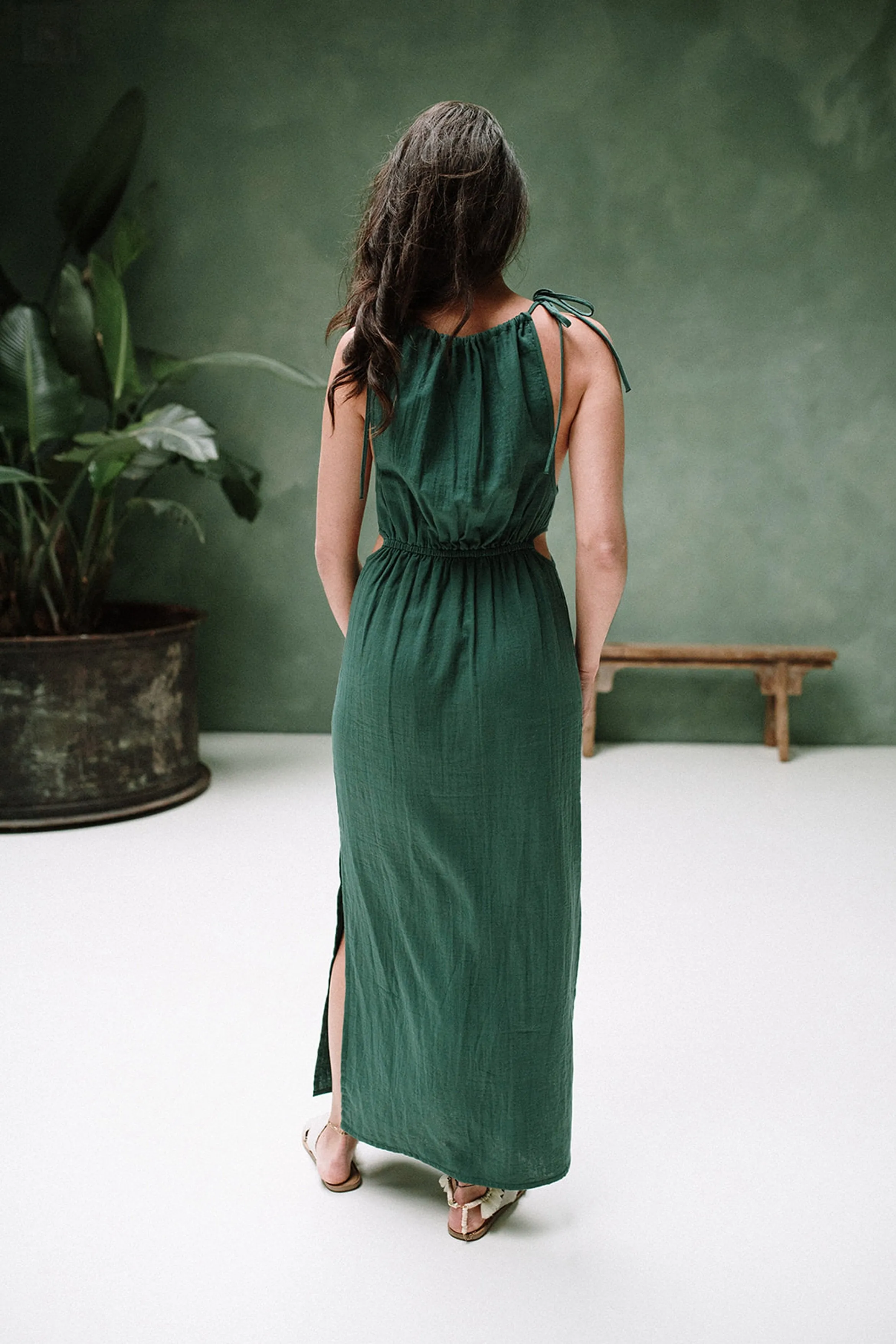 priya maxi dress green