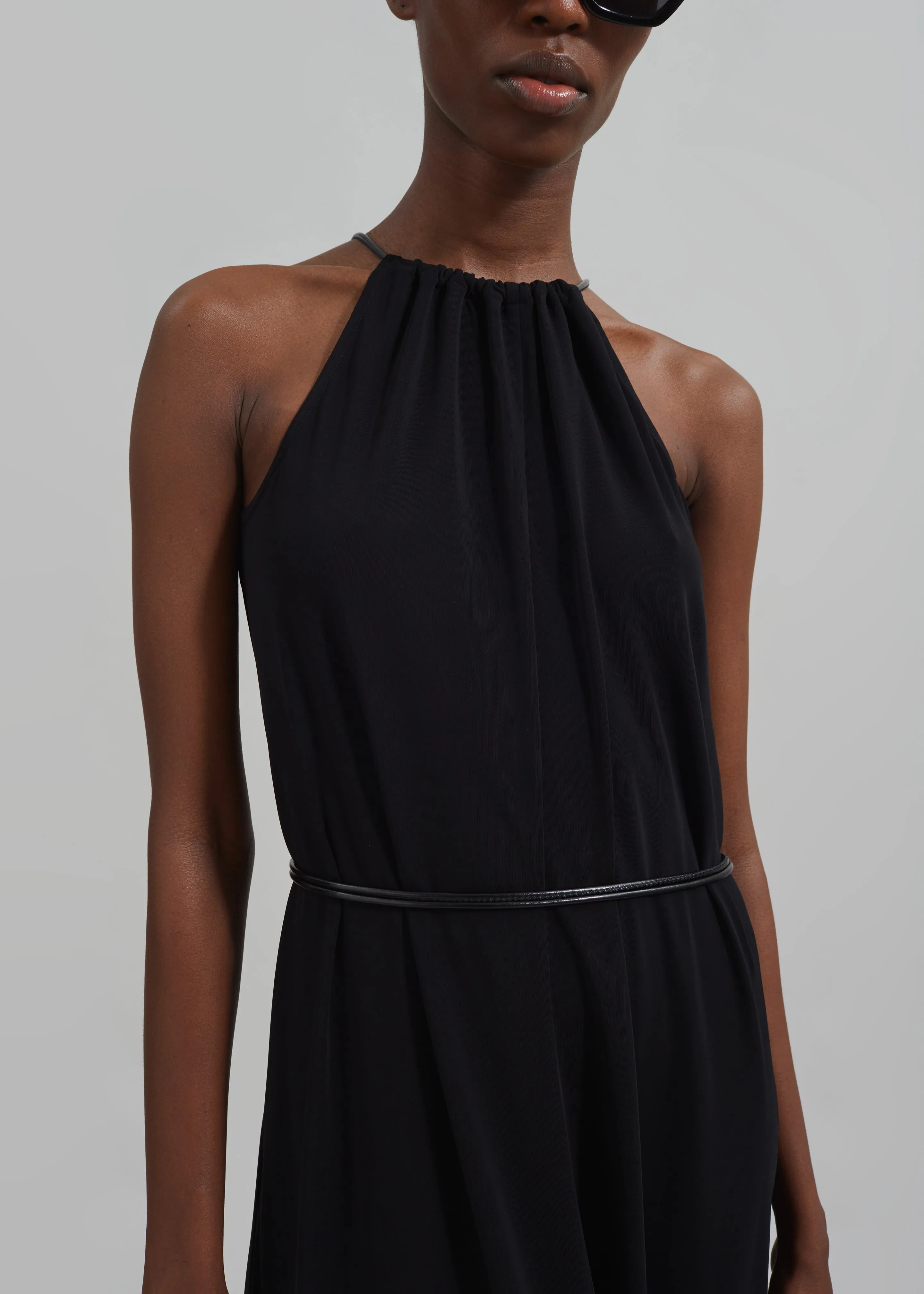 Proenza Schouler White Label Lenny Dress In Matte Jersey - Black