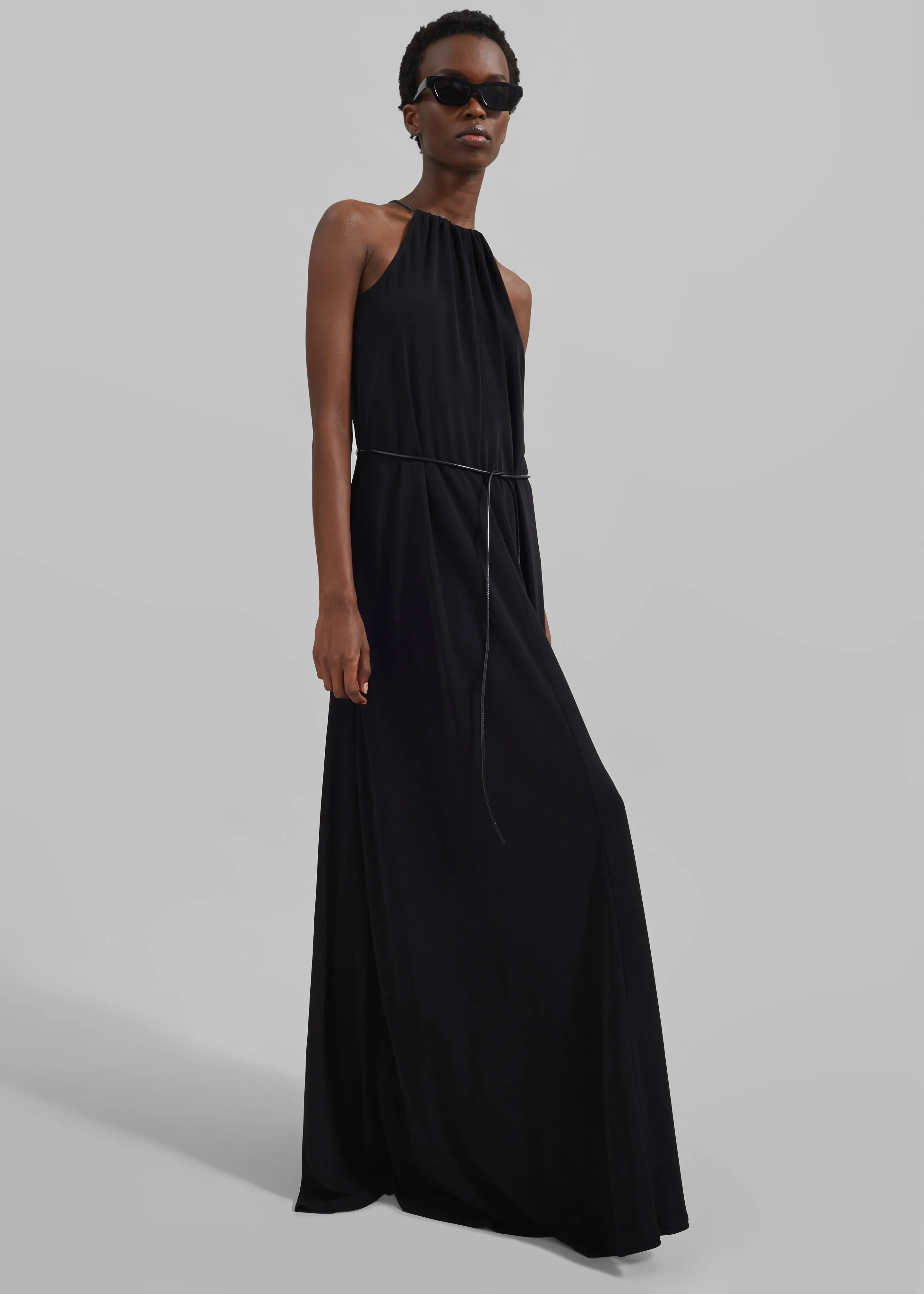 Proenza Schouler White Label Lenny Dress In Matte Jersey - Black