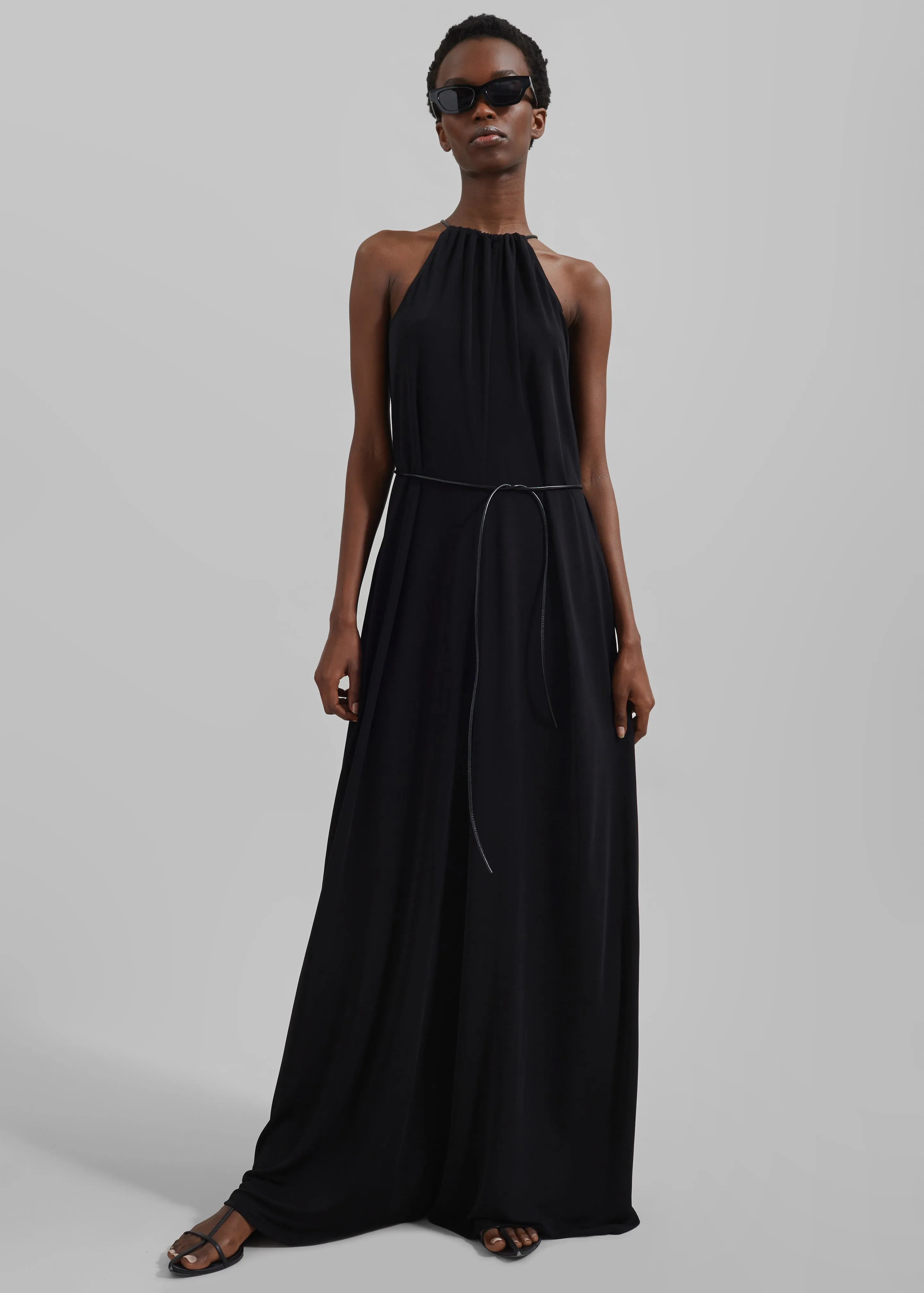 Proenza Schouler White Label Lenny Dress In Matte Jersey - Black
