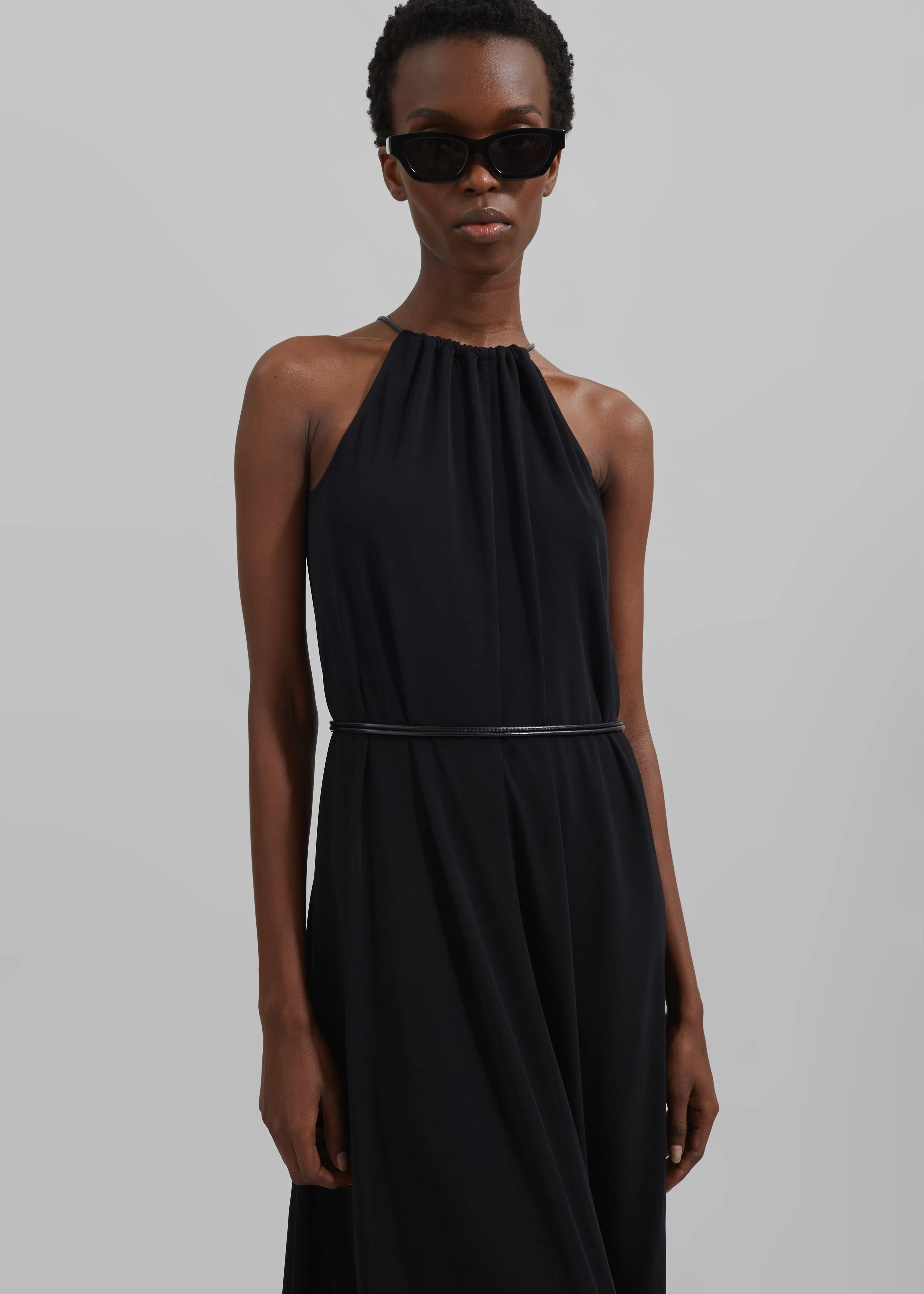 Proenza Schouler White Label Lenny Dress In Matte Jersey - Black