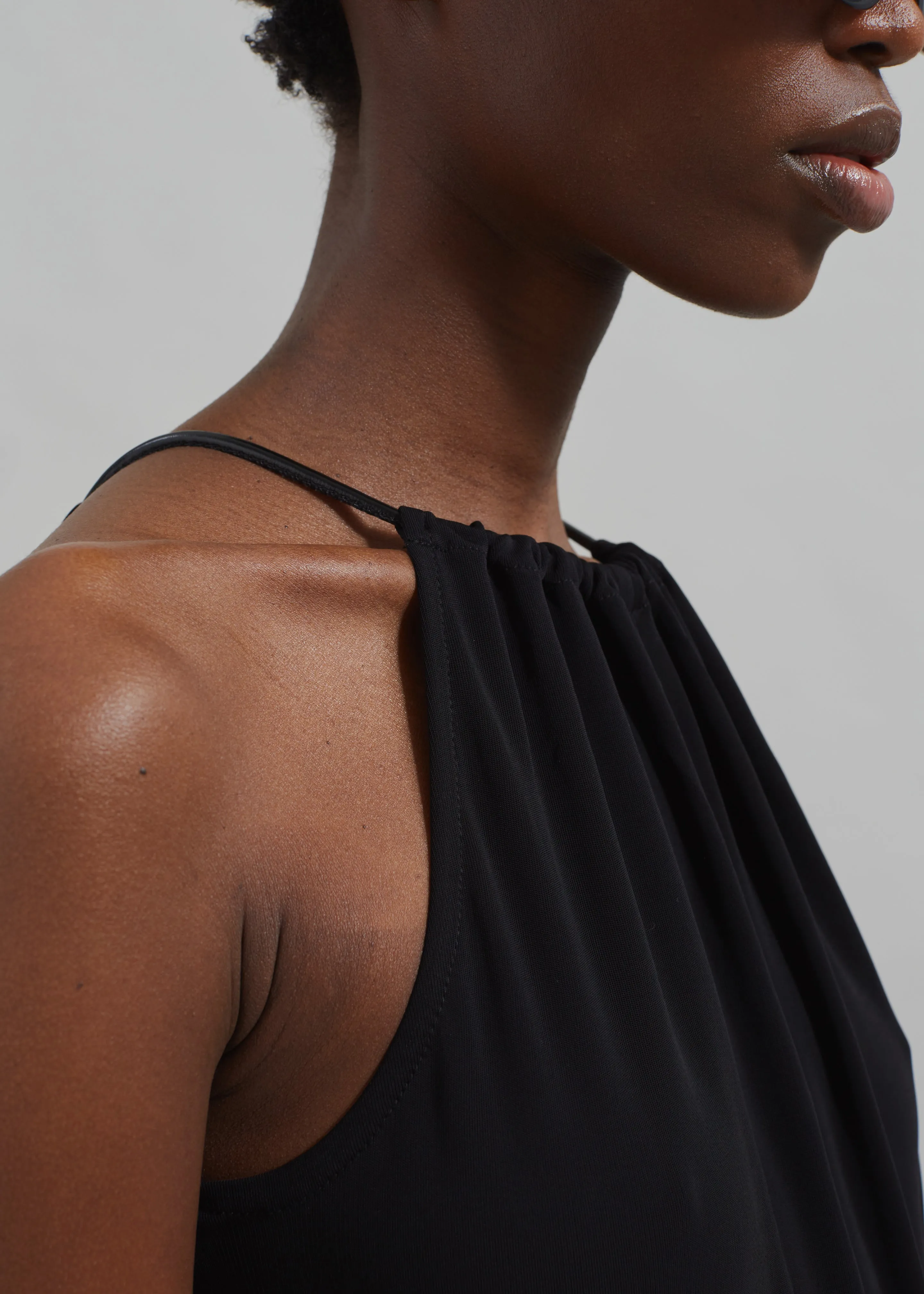Proenza Schouler White Label Lenny Dress In Matte Jersey - Black