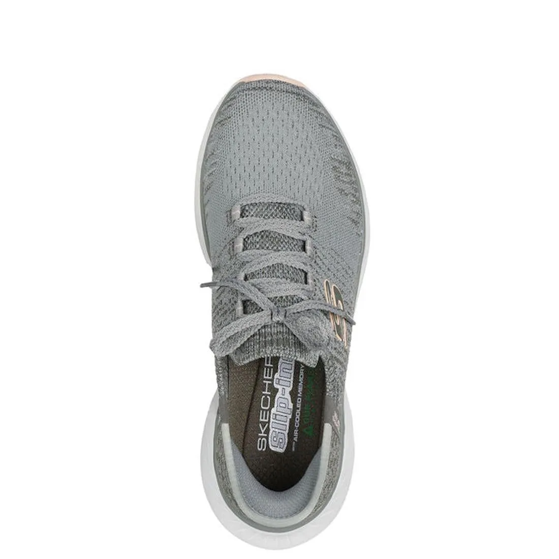 Skechers Slip In Edgeride Impression Green Orange Trainer