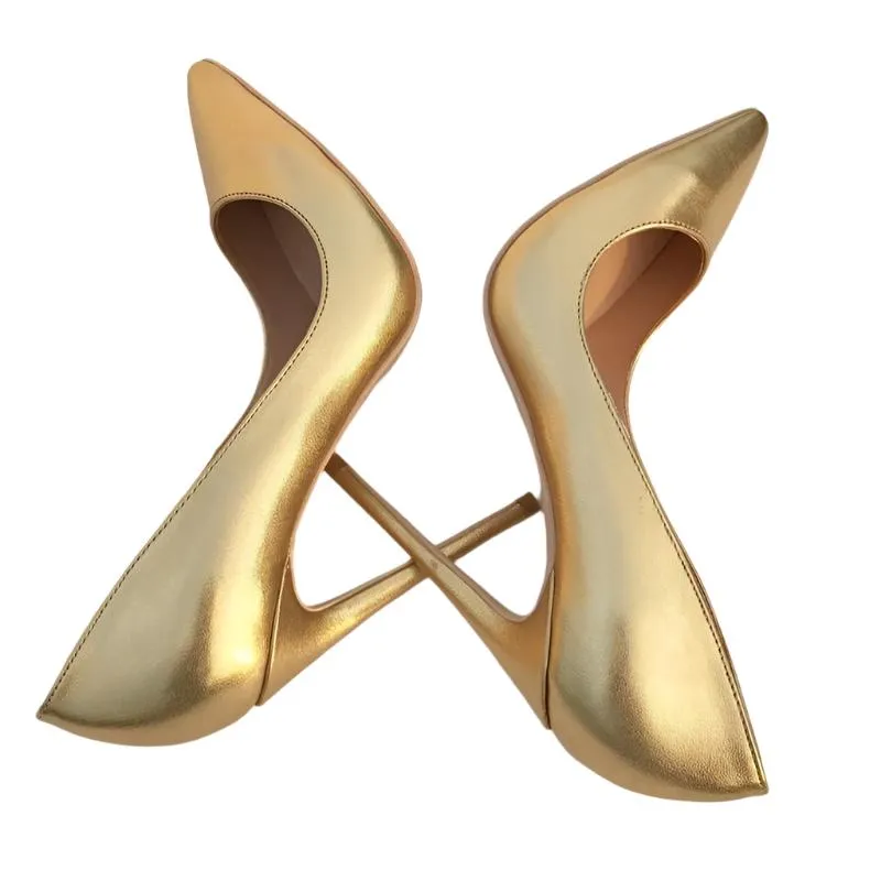 TEEK - Unbuffed Gold Stiletto Pumps