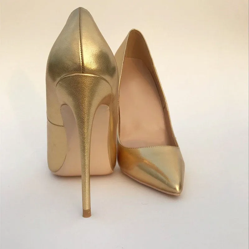 TEEK - Unbuffed Gold Stiletto Pumps