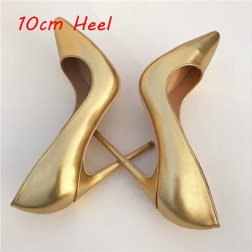 TEEK - Unbuffed Gold Stiletto Pumps