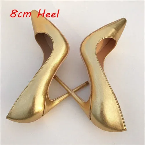 TEEK - Unbuffed Gold Stiletto Pumps