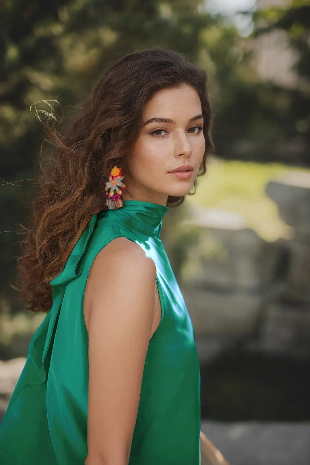 The Yolanda | Green High-Low Maxi Gown
