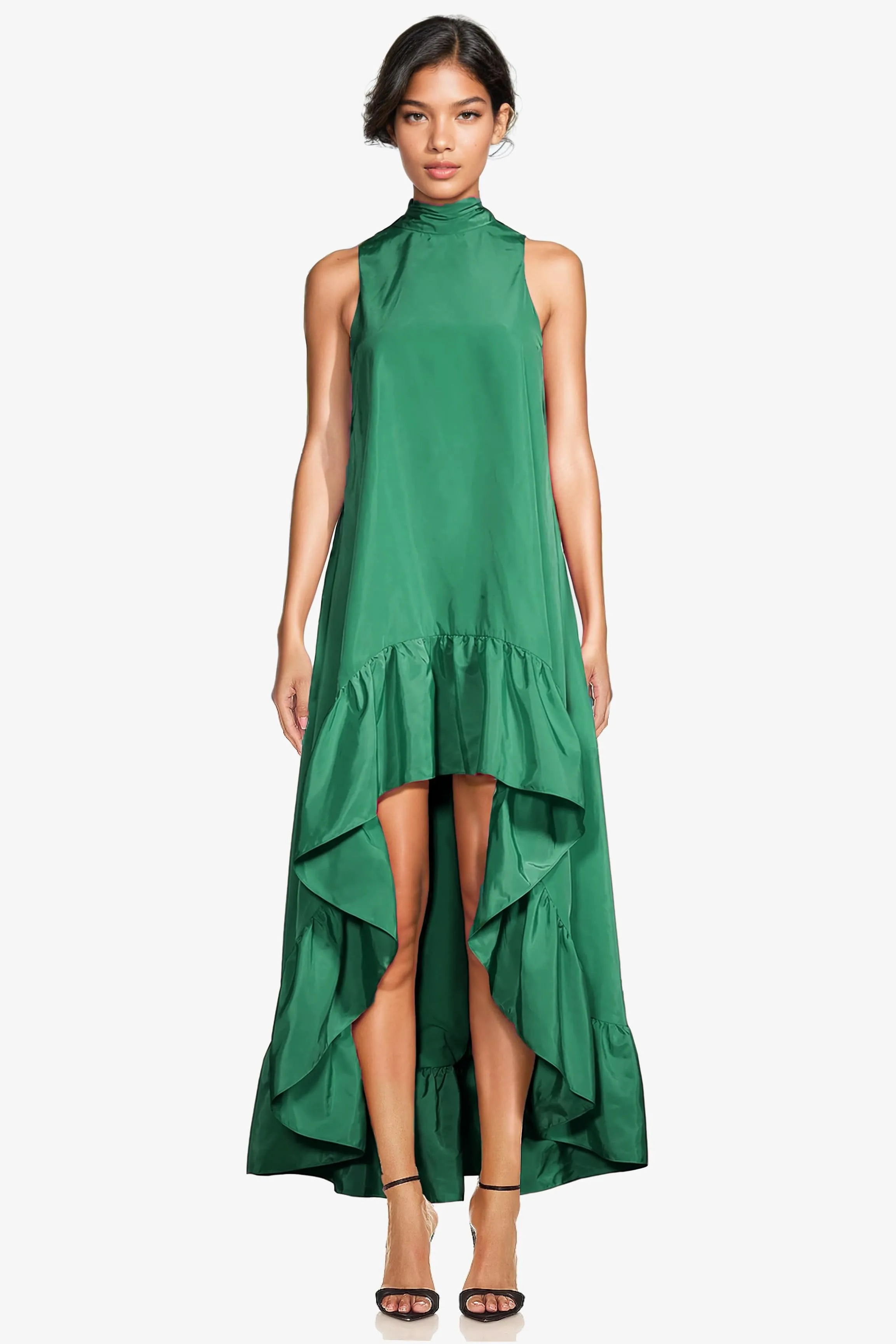 The Yolanda | Green High-Low Maxi Gown