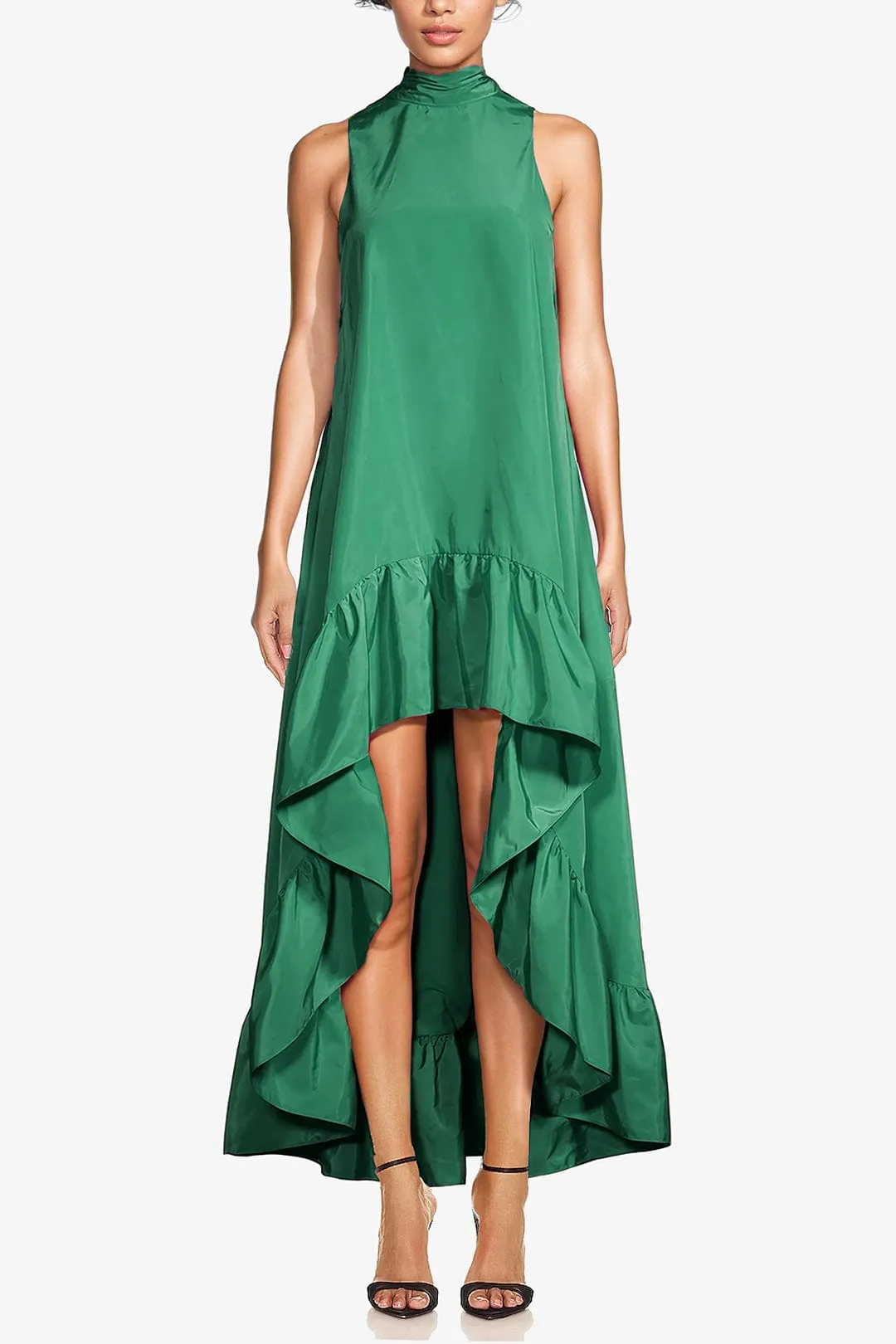 The Yolanda | Green High-Low Maxi Gown