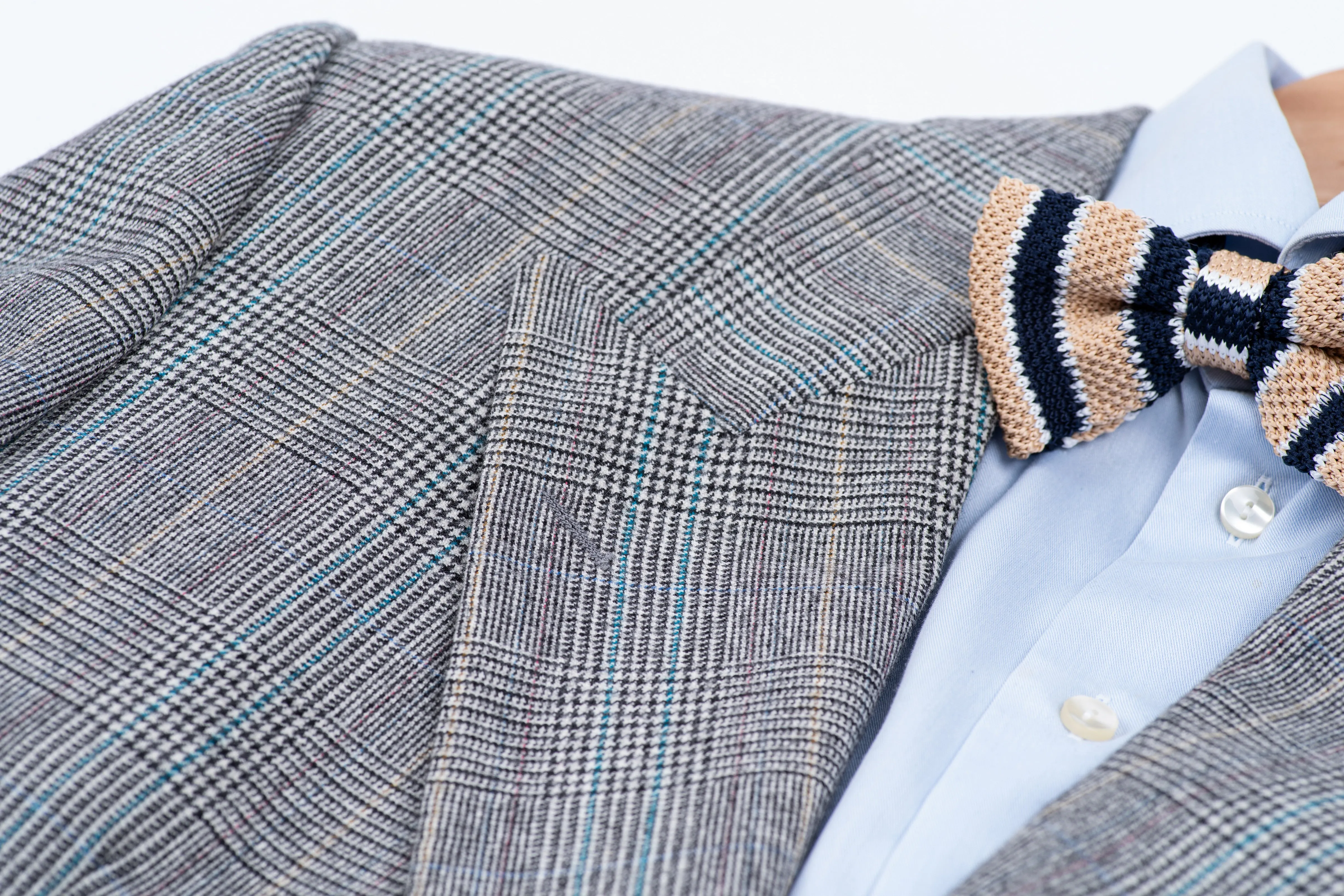 Vintage Hugo Boss Double Breasted Glen Plaid Wool Flannel Blazer, US 38R, EU 48