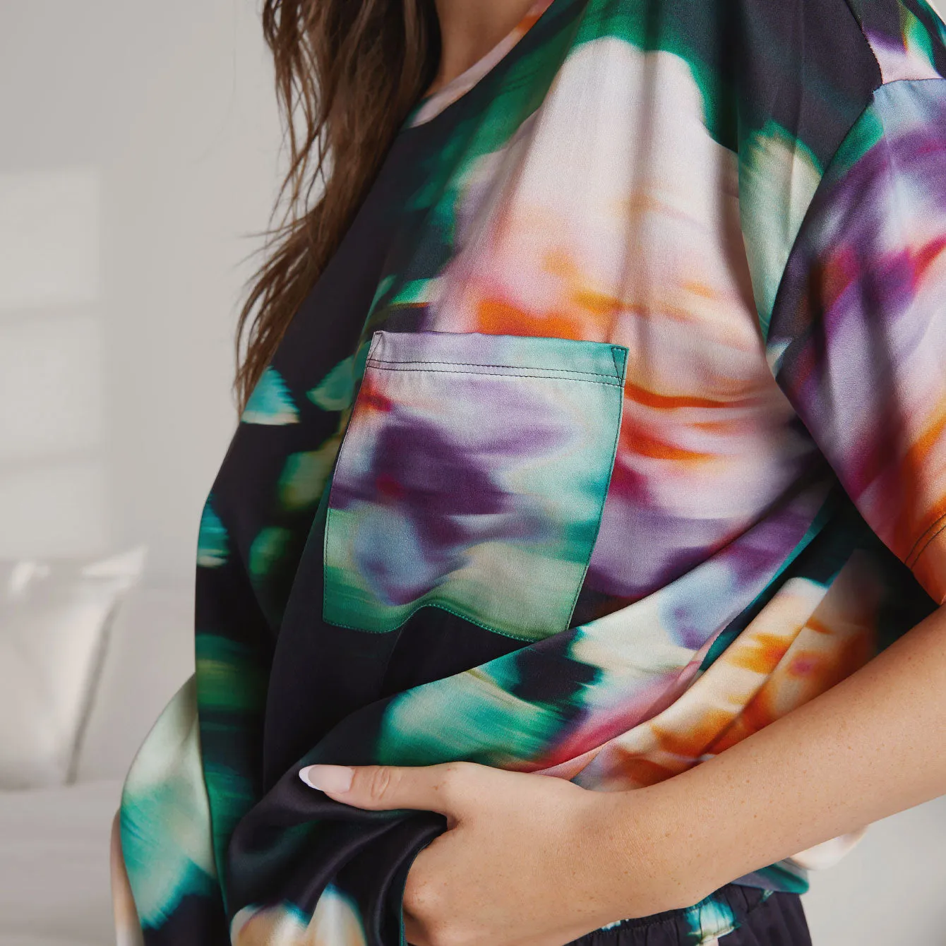 Washable Silk Tee Set
