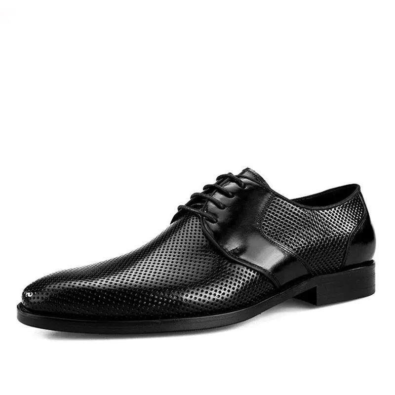 West Louis Breathable Genuine Leather Dress Shoes