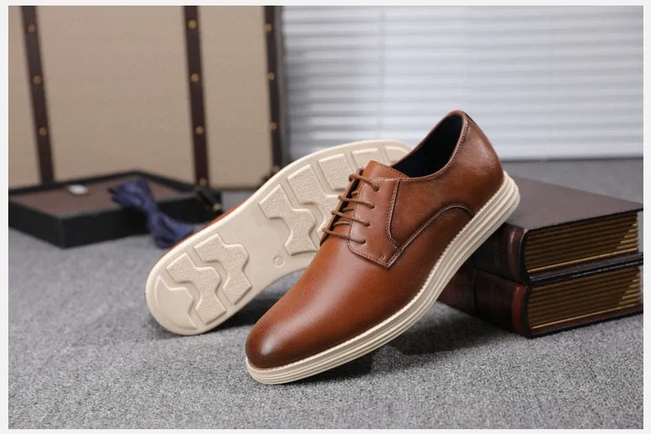 West Louis Casual Genuine Leather Business Elegant Shoes