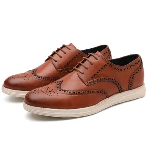 West Louis Genuine Leather Brogue Business Style Elegant Shoes