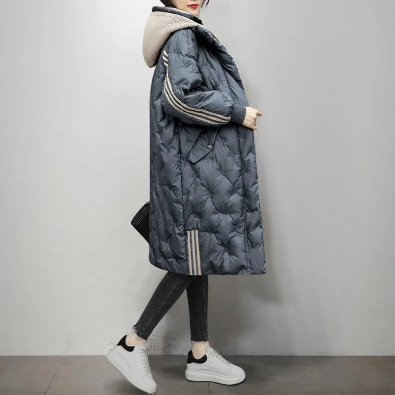 Winter Ladies Fashion White Duck Down Western Style