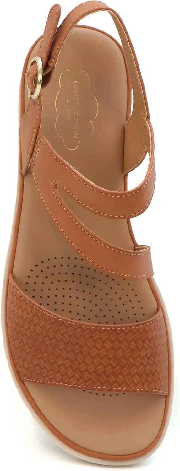 YOKI TUNSA-20 Womens Comfort Strappy Wedge Sandals with Arch Support, Platform Sandals Women, Women's Sandals Dressy Comfortable, Summer Sandals